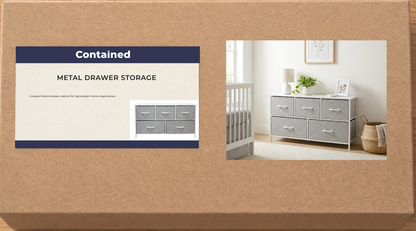 5 DRAWER METAL FRAME CABINET
