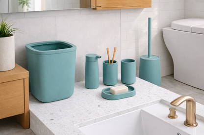 6pc Bathroom Bin & Accessories Set (PP)