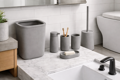 6pc Bathroom Bin & Accessories Set (PP)