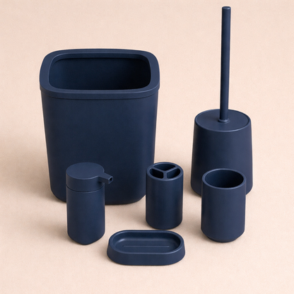 6pc Bathroom Bin & Accessories Set (PP)