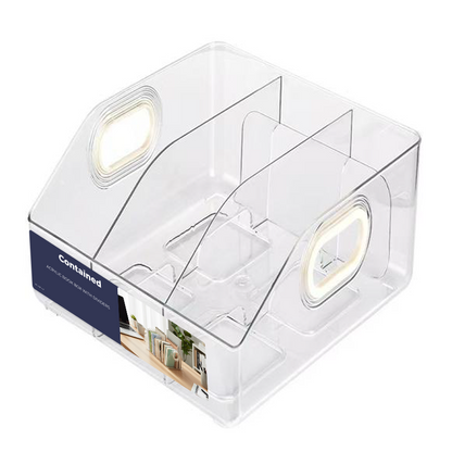 ACRYLIC BOOK BOX WITH DIVIDERS