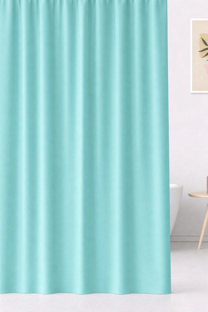SOLID WATERPROOF EMBOSSED SHOWER CURTAIN