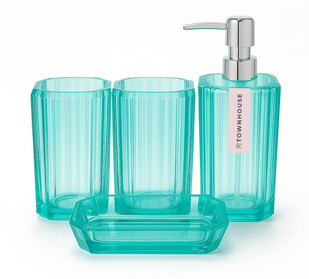 Acrylic 4pc Bathroom Tumbler Set