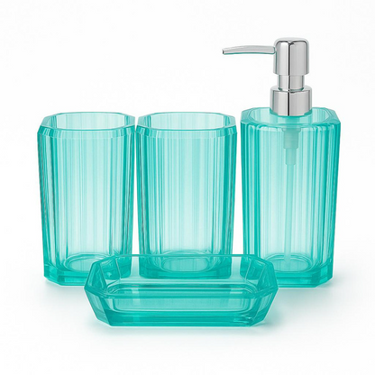 Acrylic 4pc Bathroom Tumbler Set
