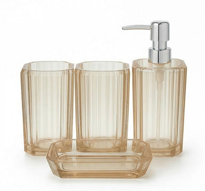 Acrylic 4pc Bathroom Tumbler Set