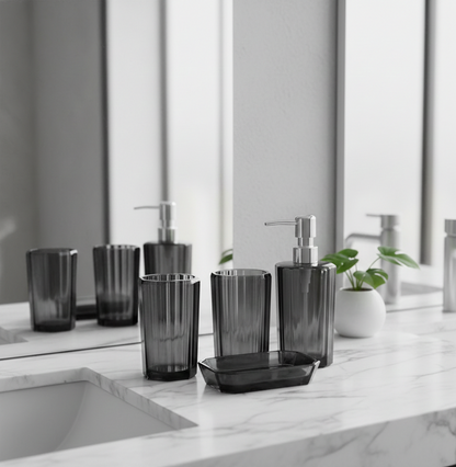 Acrylic 4pc Bathroom Tumbler Set