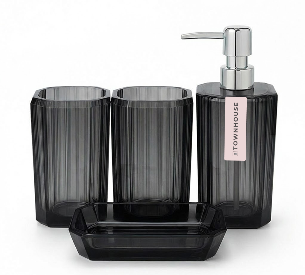 Acrylic 4pc Bathroom Tumbler Set