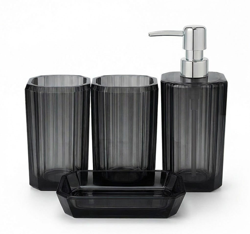 Acrylic 4pc Bathroom Tumbler Set