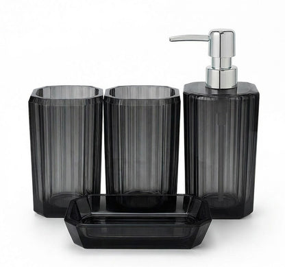 Acrylic 4pc Bathroom Tumbler Set