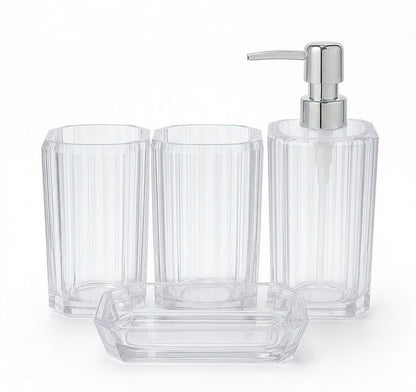 Acrylic 4pc Bathroom Tumbler Set