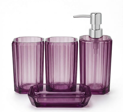 Acrylic 4pc Bathroom Tumbler Set