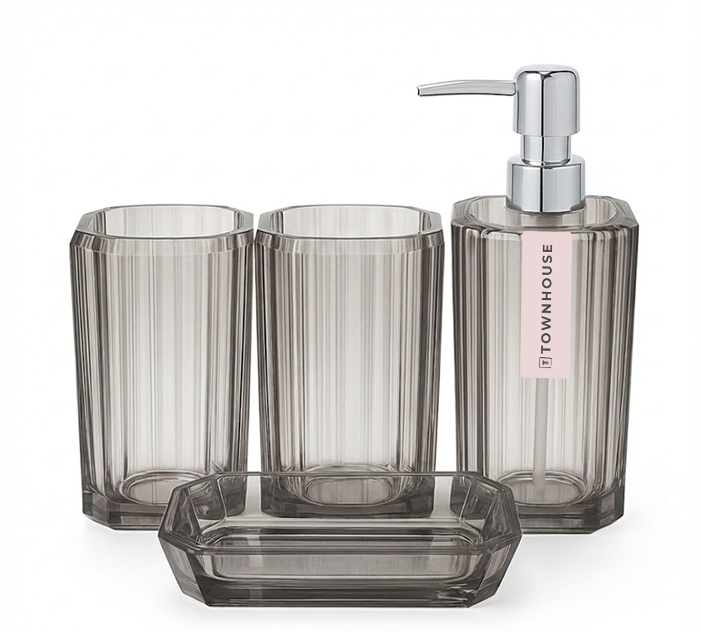 Acrylic 4pc Bathroom Tumbler Set