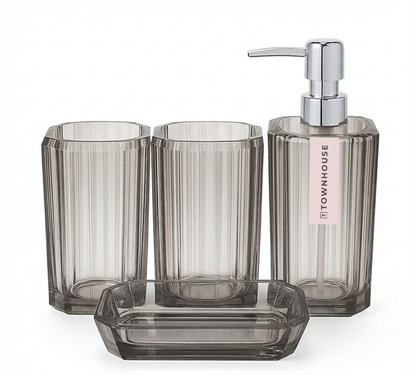 Acrylic 4pc Bathroom Tumbler Set