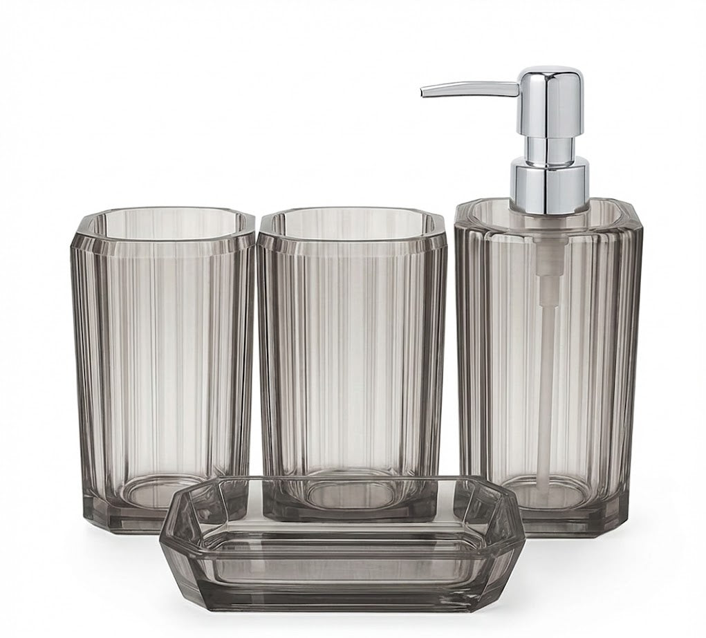 Acrylic 4pc Bathroom Tumbler Set