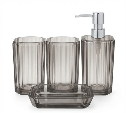 Acrylic 4pc Bathroom Tumbler Set