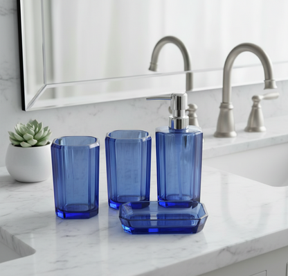 Acrylic 4pc Bathroom Tumbler Set