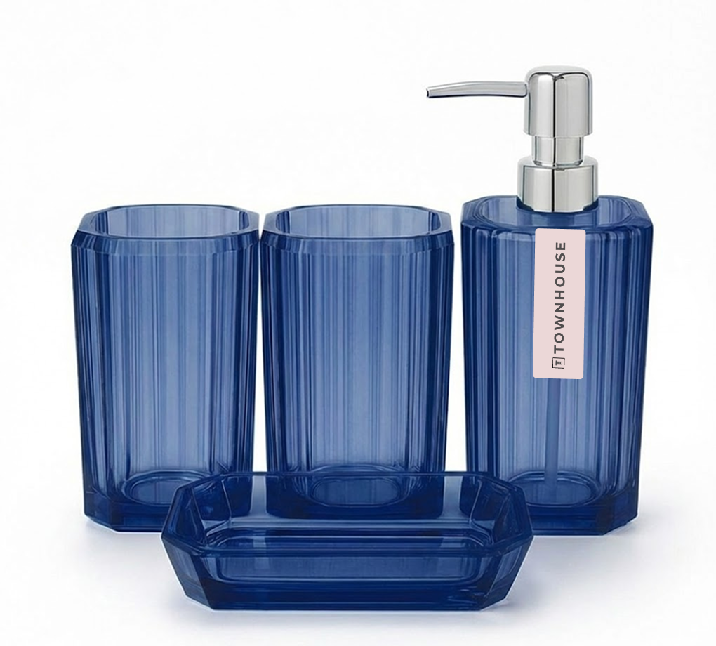 Acrylic 4pc Bathroom Tumbler Set