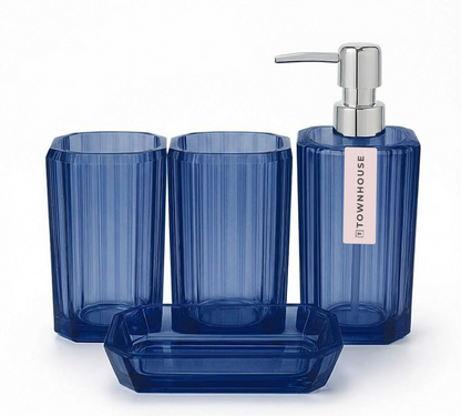Acrylic 4pc Bathroom Tumbler Set