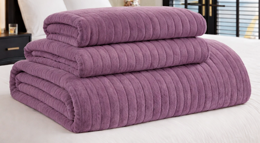 Aleda Textured Velveteen 4-pc Quilt Set
