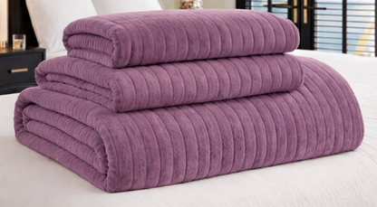 Aleda Textured Velveteen 4-pc Quilt Set