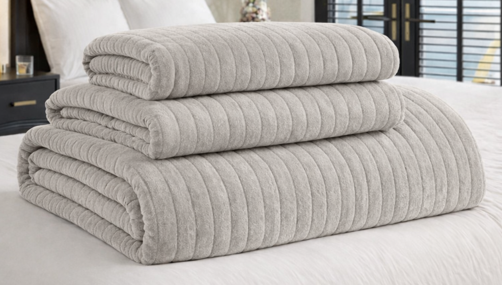 Aleda Textured Velveteen 4-pc Quilt Set