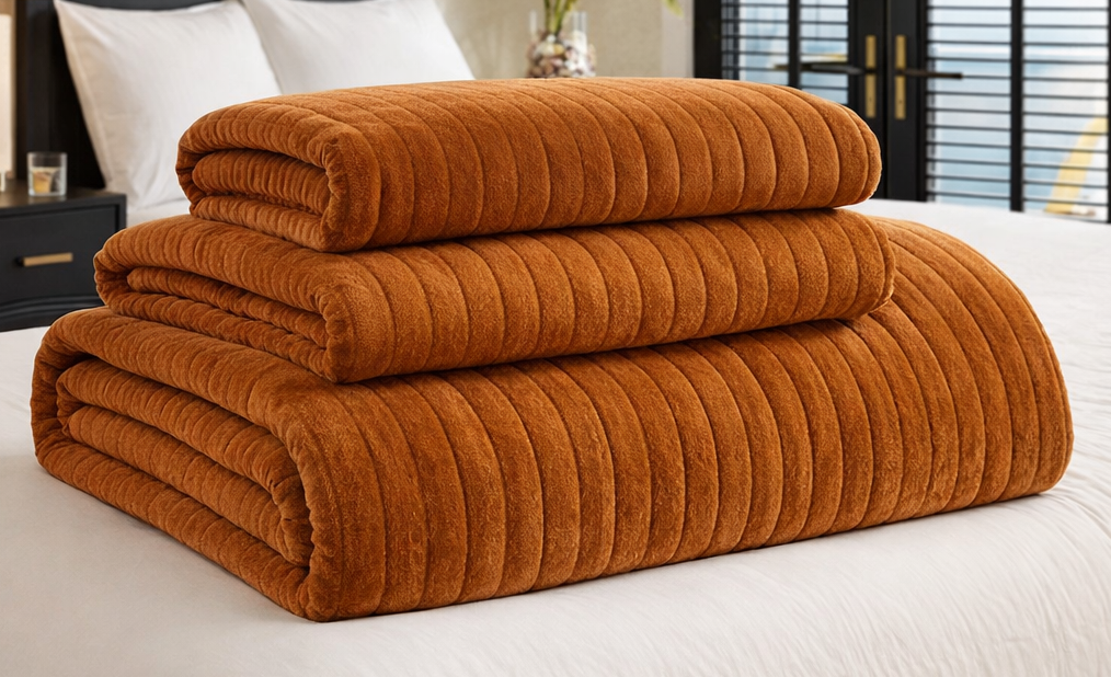 Aleda Textured Velveteen 4-pc Quilt Set