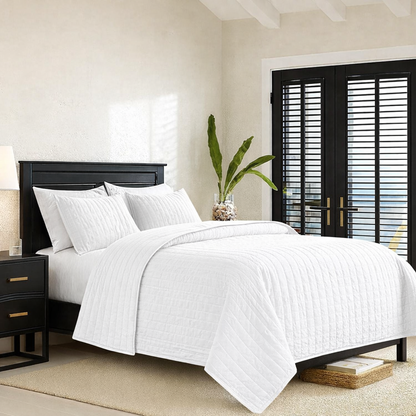 Aleda Textured Velveteen 4-pc Quilt Set