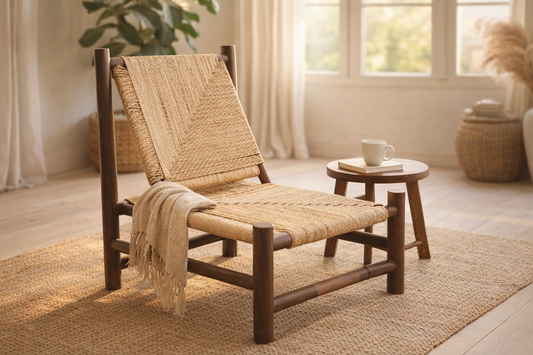 BAJA HAND WOVEN SISAL ROPE LOUNGE CHAIR