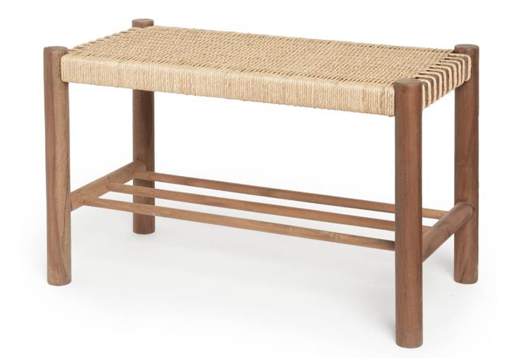 BAJA SISAL ROPE BENCH WITH RACK