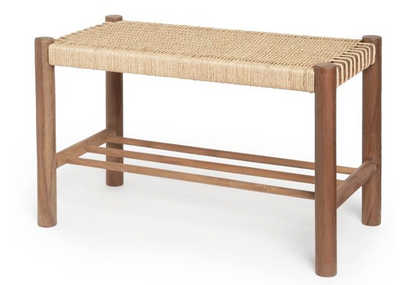 BAJA SISAL ROPE BENCH WITH RACK
