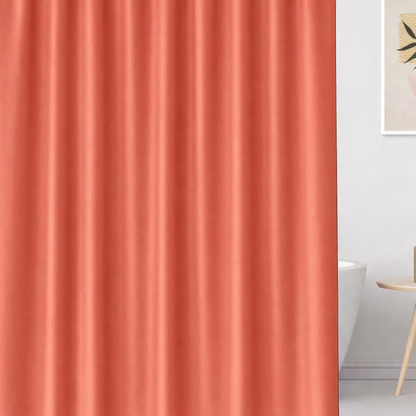 SOLID WATERPROOF EMBOSSED SHOWER CURTAIN