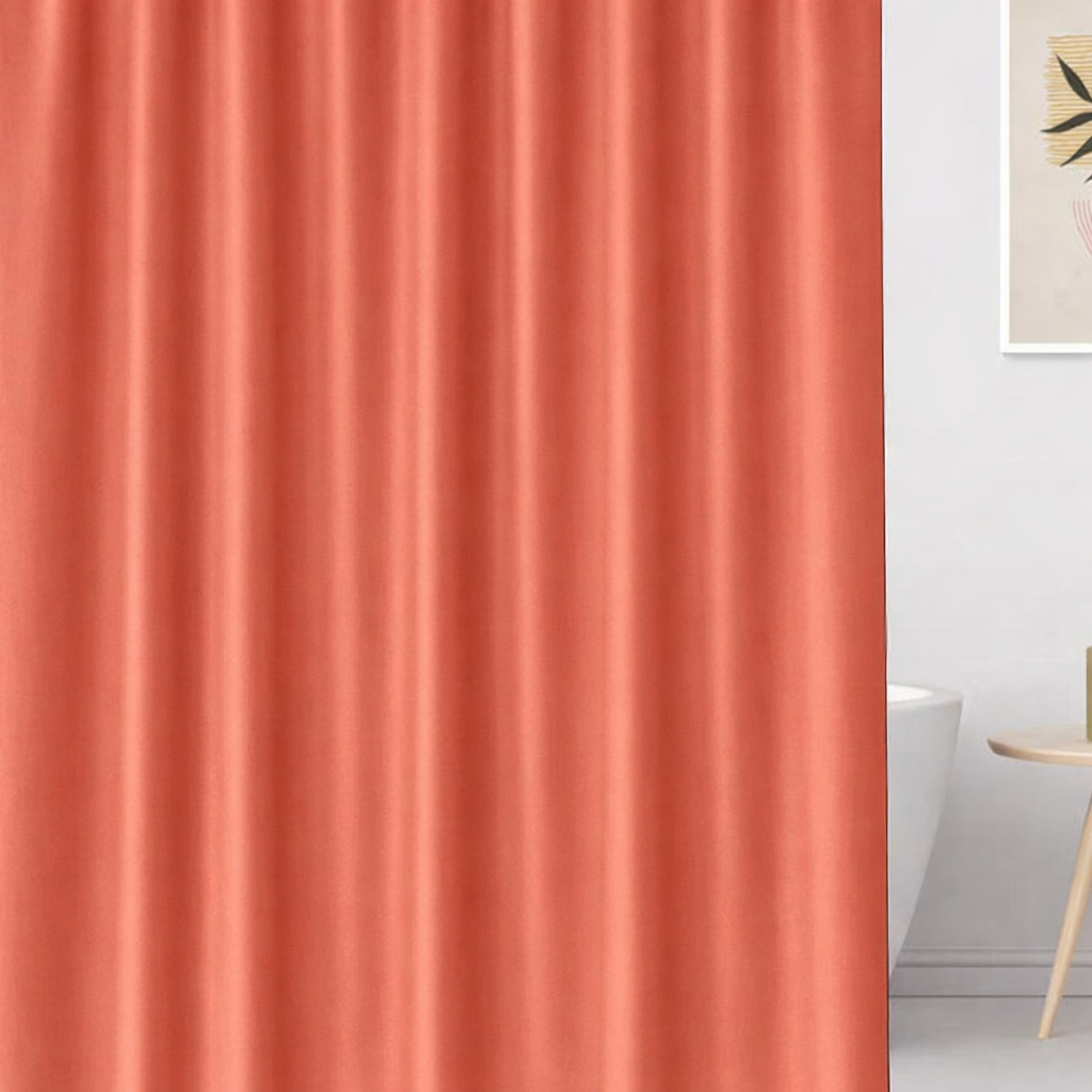 SOLID WATERPROOF EMBOSSED SHOWER CURTAIN