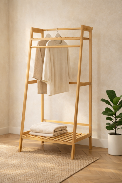 Clothing Rack Bamboo 39.5Inch