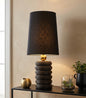 BLACK AND GOLD WOODEN TABLE LAMP