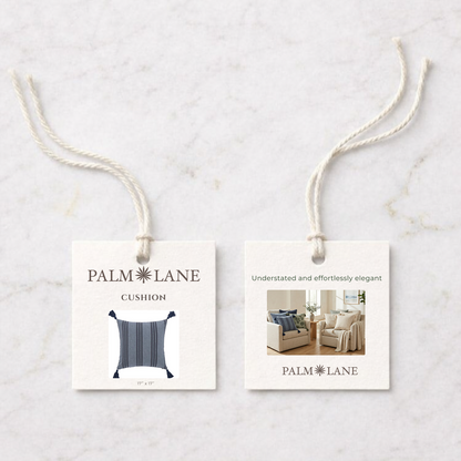 PALM LANE STRIPED LINEN COTTON CUSHION