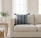 PALM LANE STRIPED LINEN COTTON CUSHION