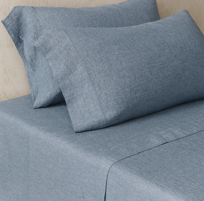 COTTON LINEN BLEND SLD SHEET SET