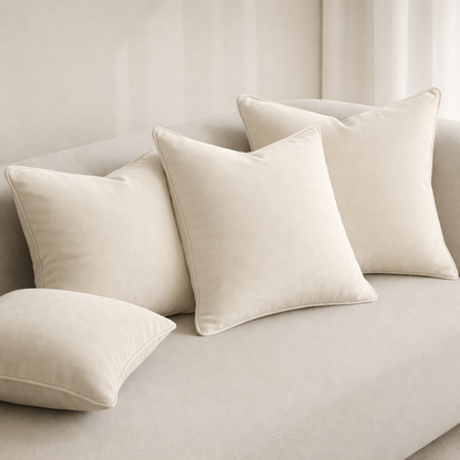 MH VELVET PIPPED VELVET CUSHION