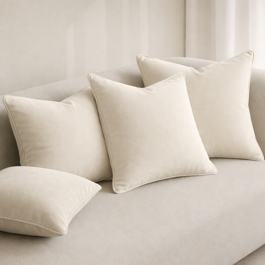 MH VELVET PIPPED VELVET CUSHION
