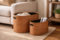 CANYON LEATHER STORAGE BASKET