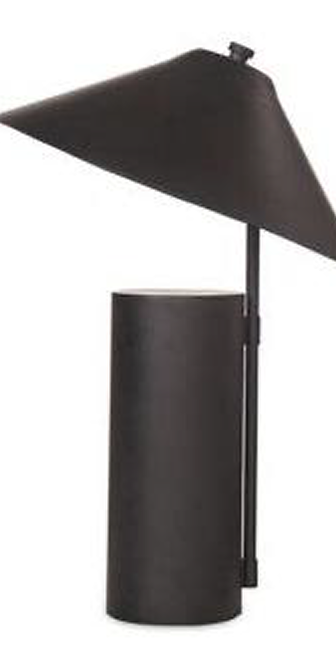 CAST METAL TABLE LAMP WITH SHADE