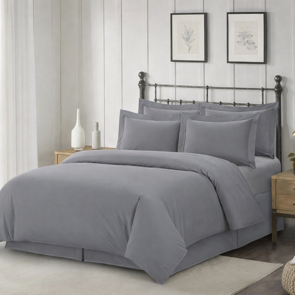 T300 Solid Cotton Duvet Set