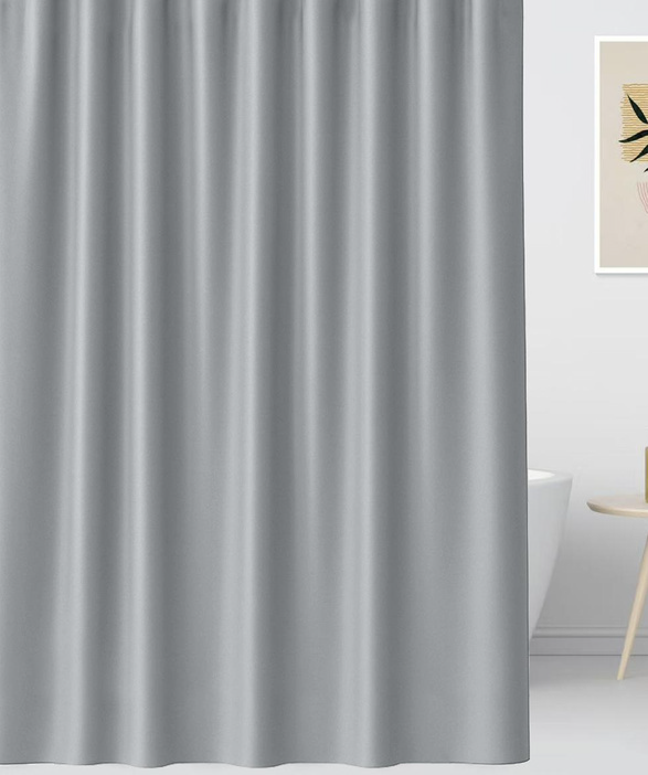 SOLID WATERPROOF EMBOSSED SHOWER CURTAIN