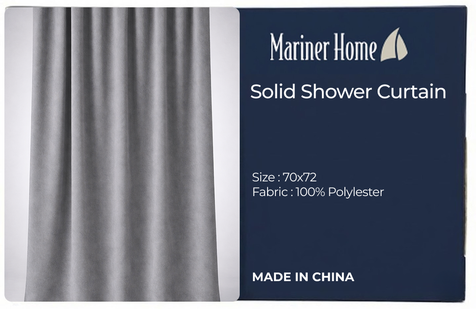 SOLID WATERPROOF EMBOSSED SHOWER CURTAIN