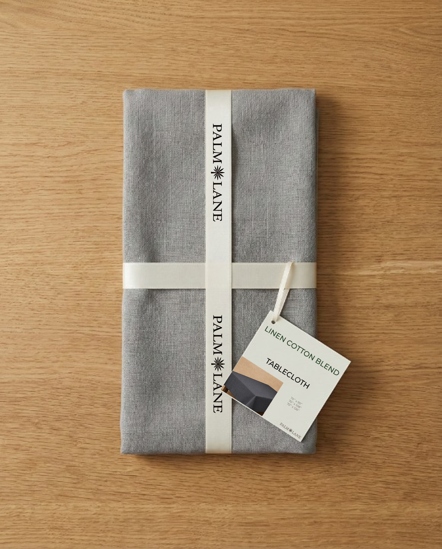 COTTON LINEN BLEND TABLECLOTH