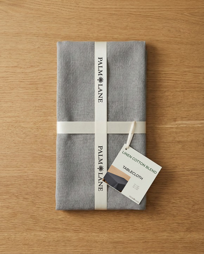 COTTON LINEN BLEND TABLECLOTH