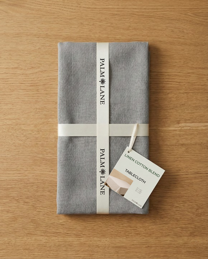 COTTON LINEN BLEND TABLECLOTH