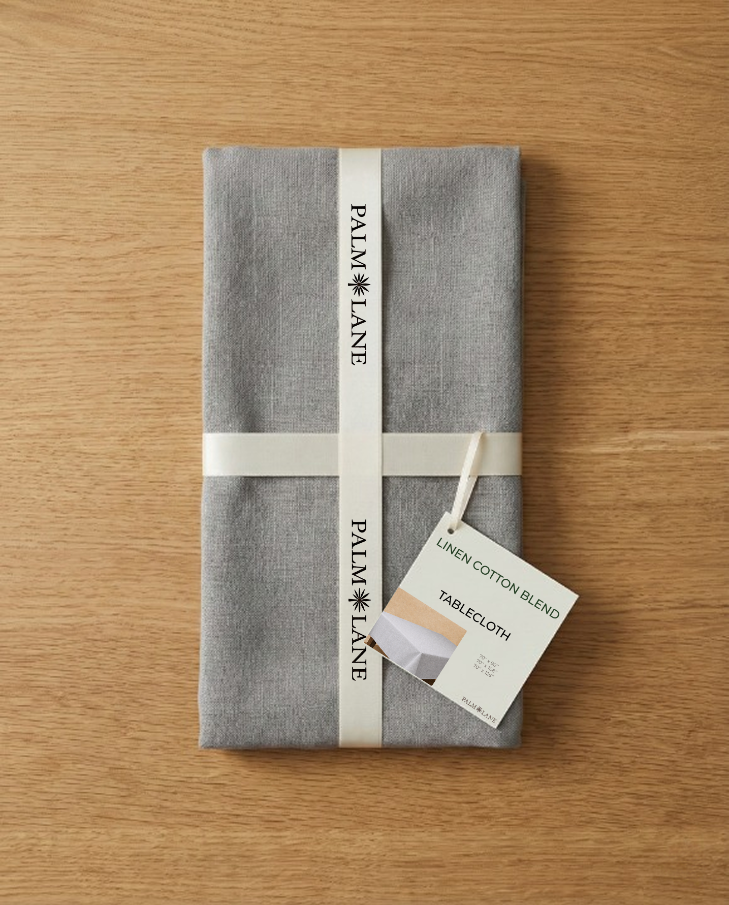 COTTON LINEN BLEND TABLECLOTH