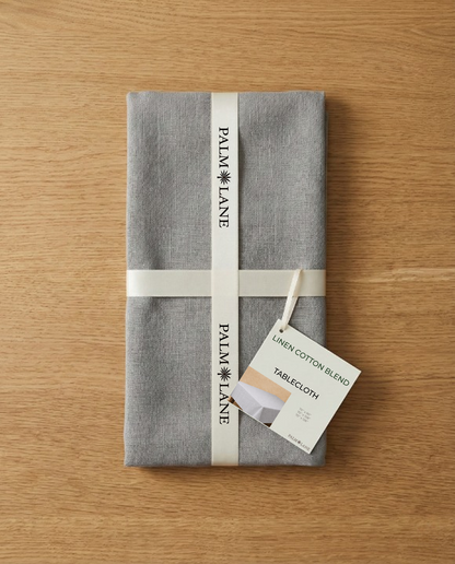 COTTON LINEN BLEND TABLECLOTH