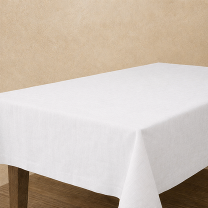 COTTON LINEN BLEND TABLECLOTH